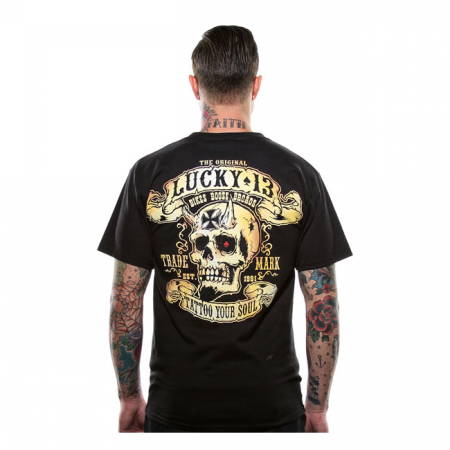 LUCKY 13 BOOZE, BIKES AND BROADS T-SHIRT BLACK