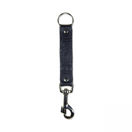 LUCKY 13 MGF CO LEATHER EMBOSSED KEYCHAIN