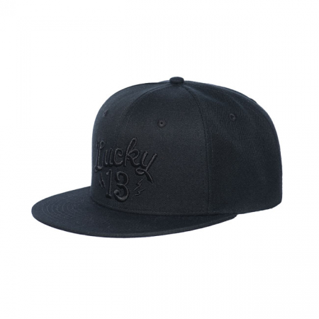 LUCKY 13 SHOCKER SNAPBACK CAP BLACK