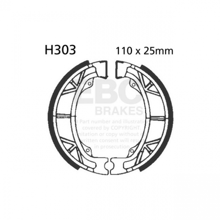 EBC PLAIN BRAKE SHOES