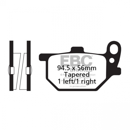 EBC V-PAD SEMI SINTERED BRAKE PADS