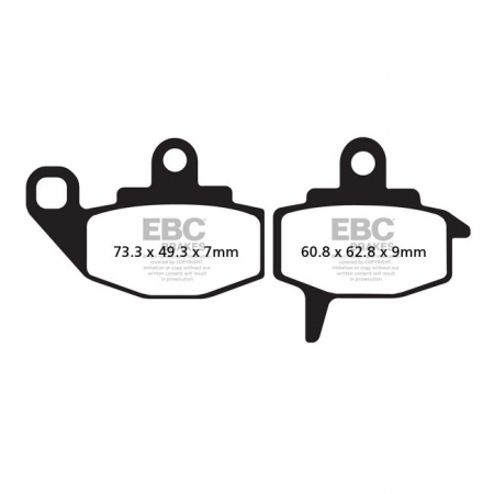 EBC ORGANIC BRAKE PAD SET FRONT