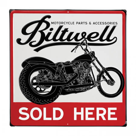 BILTWELL SWINGARM SHOP SIGN, SQUARE 17.5"