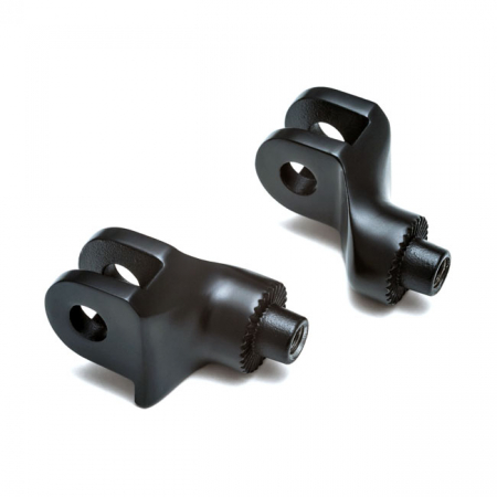 KURYAKYN SPLINED FOOTPEG ADAPTERS SATIN BLACK