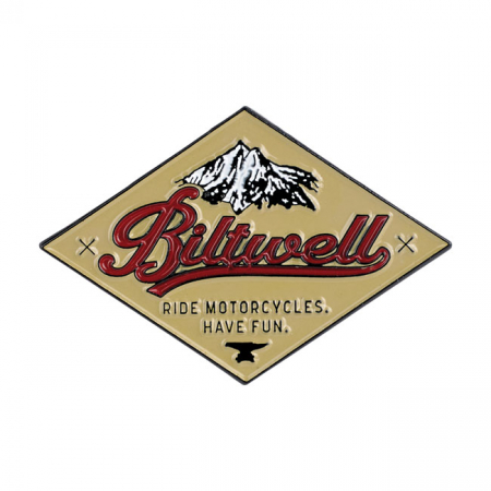 BILTWELL ENAMEL PIN CRS RED/BEIGE