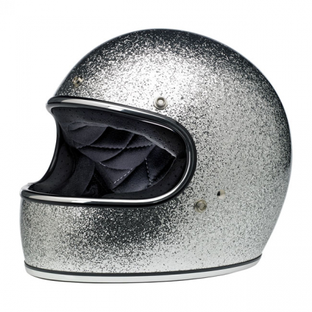 BILTWELL GRINGO HELMET BRITE SILVER MF