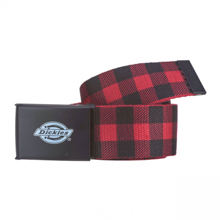 DICKIES SCOTSVILLE BELT RED/BLACK CHECK