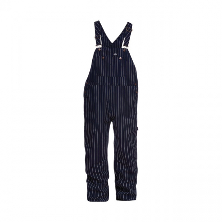 DICKIES MONETA BIB DARK BLUE STRIPED