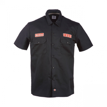 DICKIES EMORY SHORT SLEEVE WORK SHIRT TWILL BLA