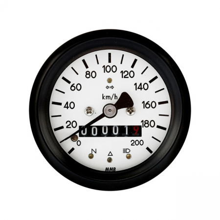 MMB 60MM BASIC SPEEDOMETER 200KM/H, BLACK