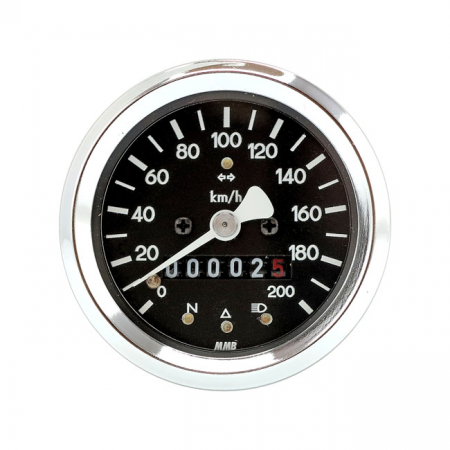 MMB 60MM BASIC SPEEDOMETER 200KM/H, CHROME