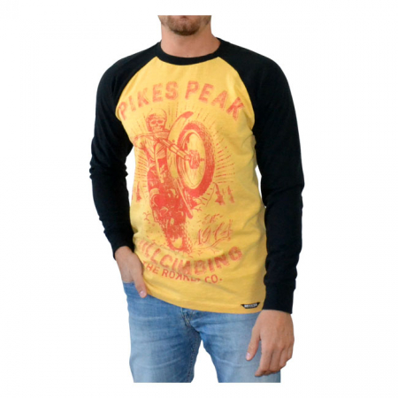 ROKKER PIKES PEAK LONGSLEEVE T-SHIRT YELLOW/B