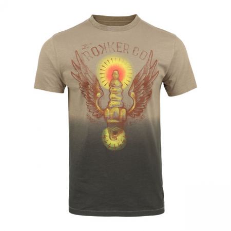 ROKKER WINGS T-SHIRT, BROWN