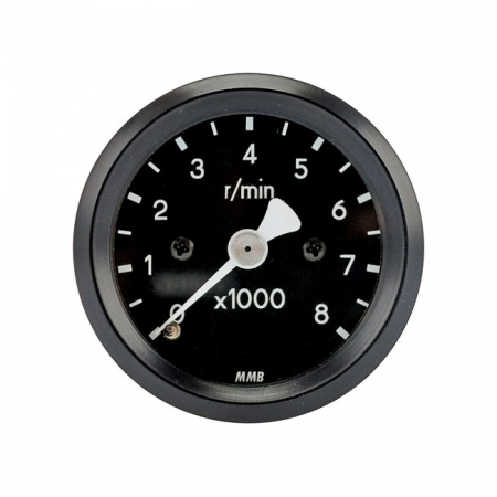 MMB 48MM ULTRA MINI TACHOMETER BASIC 8000RPM BLACK