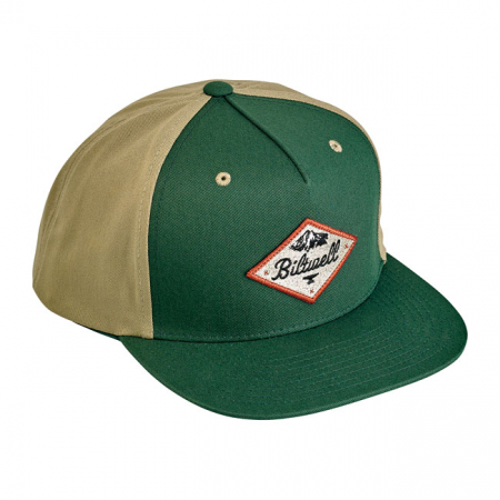 BILTWELL ROCKY MOUNTAIN SNAPBACK CAP GREEN/BEIGE