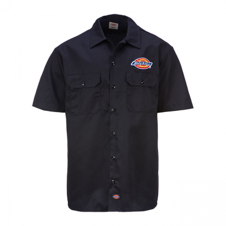 DICKIES CLINTONDALE SHORT SLEEVE WORK SHIRT BLACK