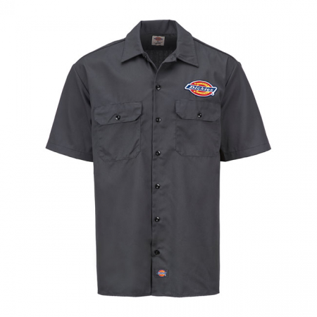 DICKIES CLINTONDALE SHORT SLEEVE WORK SHIRT CHARC