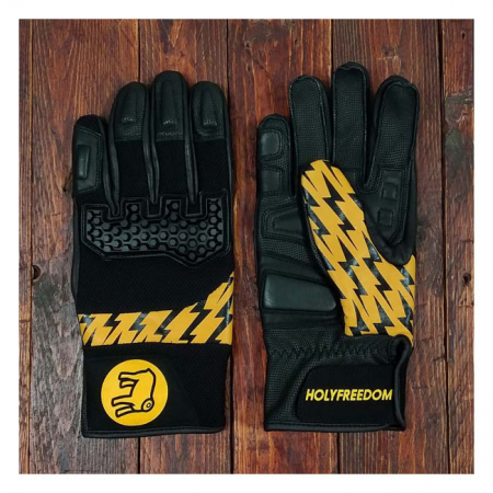 HOLY FREEDOM SAETTA GLOVES BLACK/YELLOW