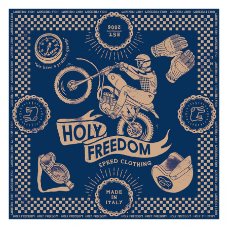 HOLY FREEDOM CROSS NAVY SCARF