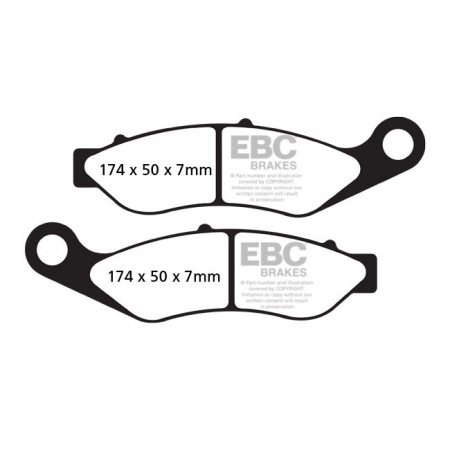 EBC, BRAKE PAD SET. ORGANIC