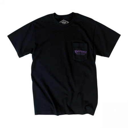 BILTWELL OLD ENGLISH POCKET T-SHIRT BLACK