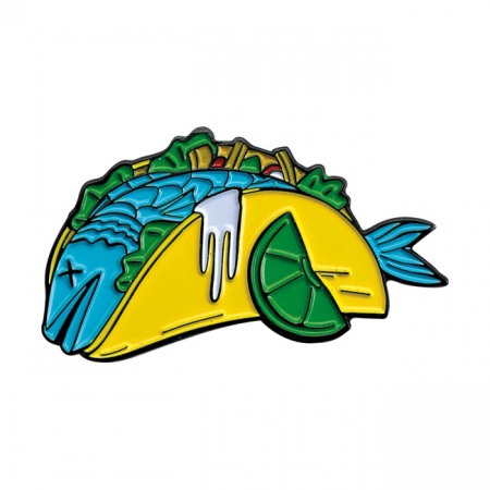 BILTWELL ENAMEL PIN FISH TACO CMYK