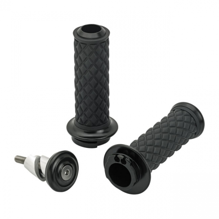 BILTWELL, ALUMICORE GRIPS. BLACK