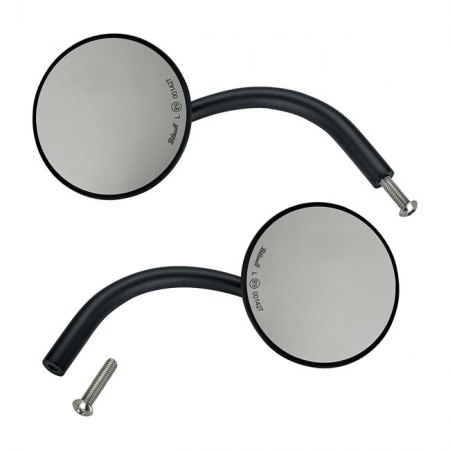 BILTWELL UTILITY ROUND MIRRORS BLACK ECE APPR.