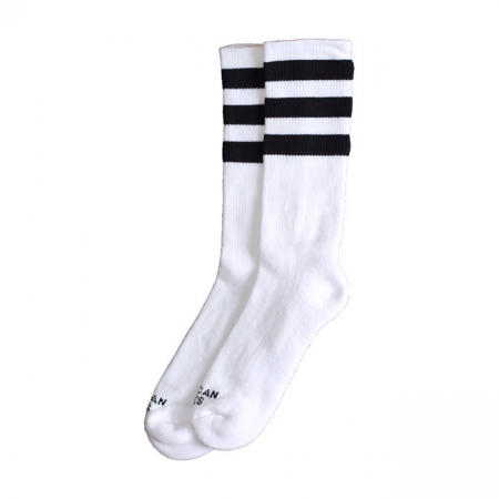 AMERICAN SOCKS OLD SCHOOL KIDS WHITE/BLACK BLACK