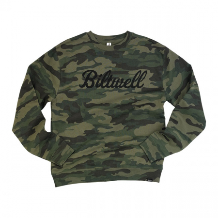 BILTWELL SCRIPT CREW NECK SWEATSHIRT CAMO