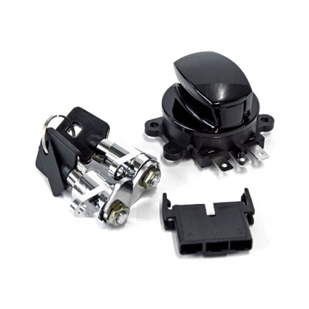 FLHR IGNITION SWITCH & SADDLEBAG LOCK KIT. BLACK