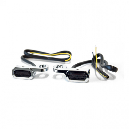 FASTLINE, BELOW BAR LED TURN SIGNAL SET. CHROME