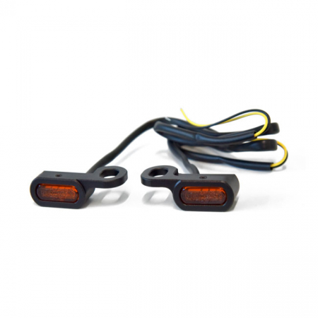 FASTLINE, BELOW BAR LED TURN SIGNAL SET. BLACK