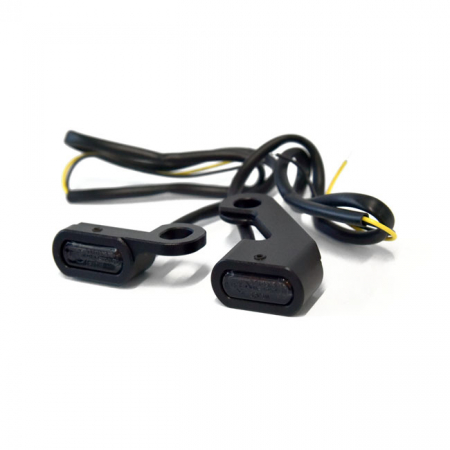 FASTLINE, BELOW BAR LED TURN SIGNAL SET. BLACK