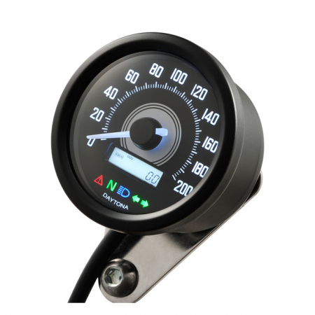 VELONA 60MM SPEEDOMETER BLACK 200KMH