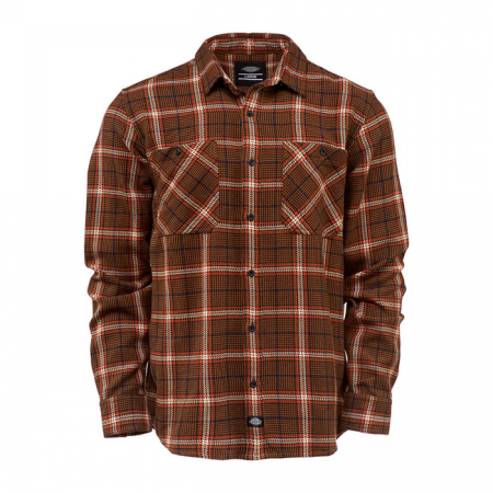 DICKIES KUTTAWA LONG SLEEVE SHIRT BROWN D