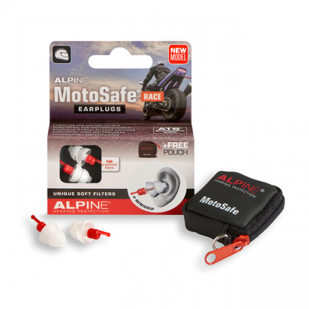 ALPINE MOTOSAFE RACE EARPLUGS WITH MINI GRIP