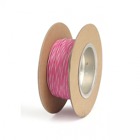 PINKKI / VALKOINEN. NAMZ WIRE ON SPOOL, 18 GAUGE 1 M