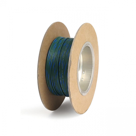 VIHREÄ / SININEN. NAMZ WIRE ON SPOOL, 18 GAUGE 1 M