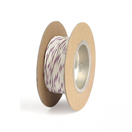 VALKOINEN / VIOLETTI. NAMZ WIRE ON SPOOL, 18 GAUGE 1 M