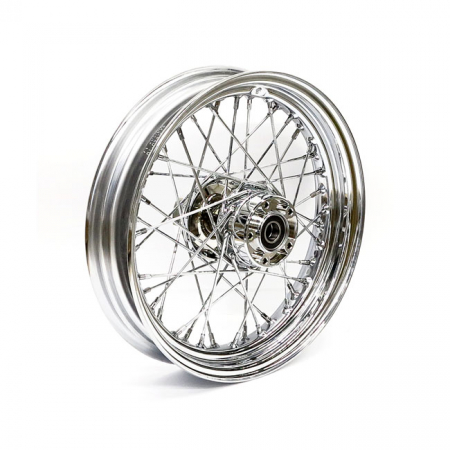 3.00 X 16 FRONT WHEEL 40 SPOKES CHROME