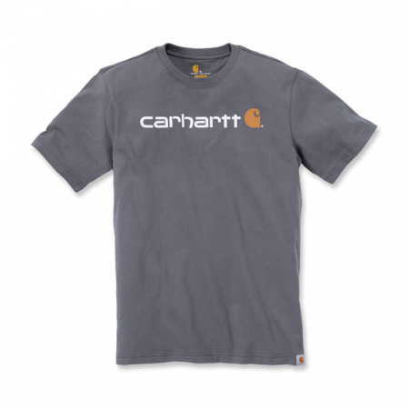 CARHARTT CORE LOGO T-SHIRT S/S CHARCOAL