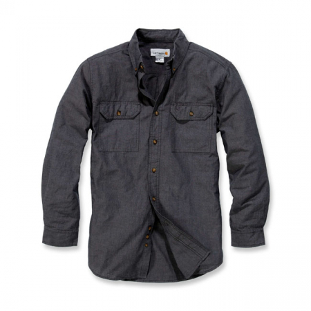 CARHARTT FORT SOLID SHIRT L/S BLACK CHAMBRAY