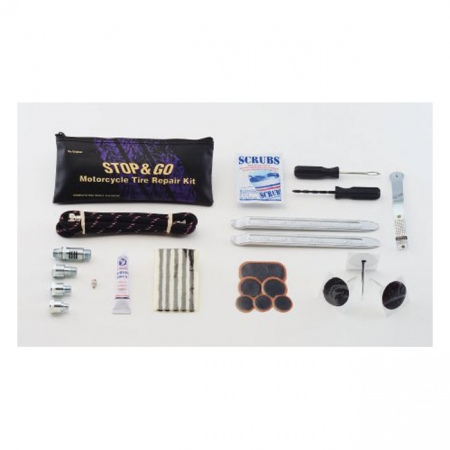 STOP & GO, DELUXE MOTORCYCLE TIRE REPAIR AND INFLATE KIT