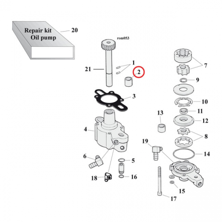 BUSHING, OIL PUMP GEAR SHAFT