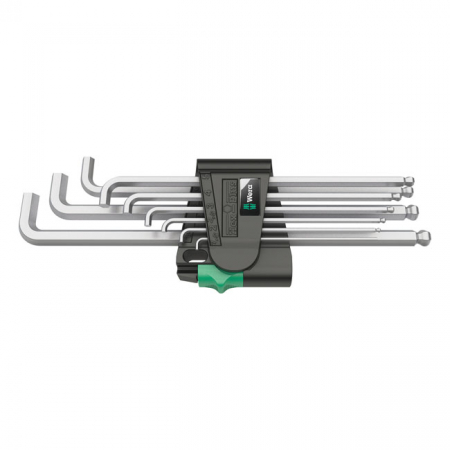 WERA HEX KEY SET SHORT CHROME - METRIC