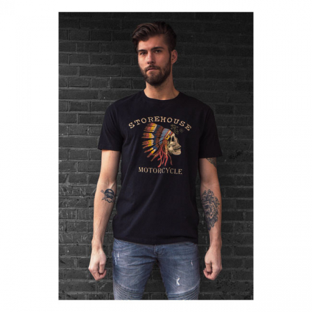 MCS INDIAN SKULL T-SHIRT BLACK