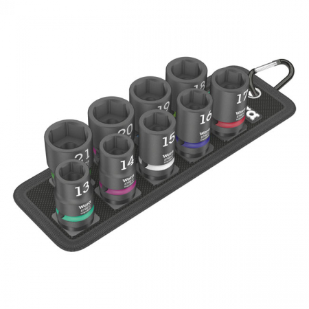 WERA, IMPAKTOR 1/2" HEX SOCKET SET - METRIC