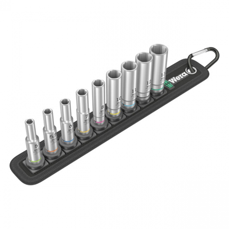 WERA, SOCKET BELT WITH HEX DEEP SOCKETS - METRIC