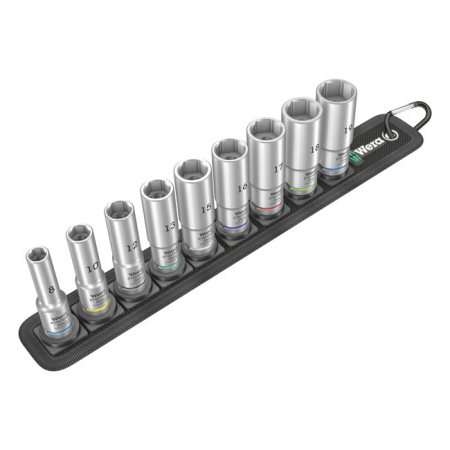 WERA, SOCKET BELT WITH HEX DEEP SOCKETS - METRIC